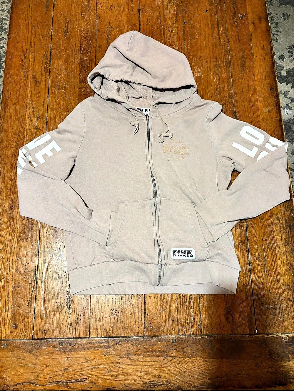 Victoria's Secret PINK Full-Zip Hoodie Zip Hoodie in Pink Size Large